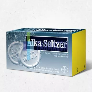 Alka Seltzer, 324 mg, 10 comprimate efervescente, Bayer, [],farmacom.ro