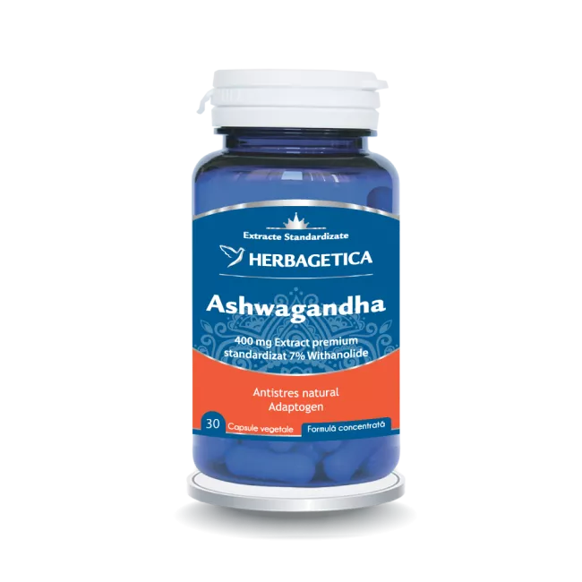 ASHWAGANDHA * 30 CPS HERBAGETICA, [],farmacom.ro