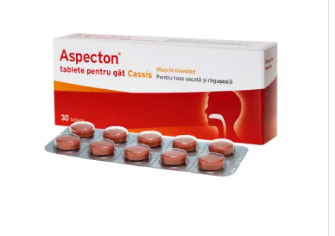 Aspecton Cassis, 30 tablete pentru gat, Krewel, [],farmacom.ro
