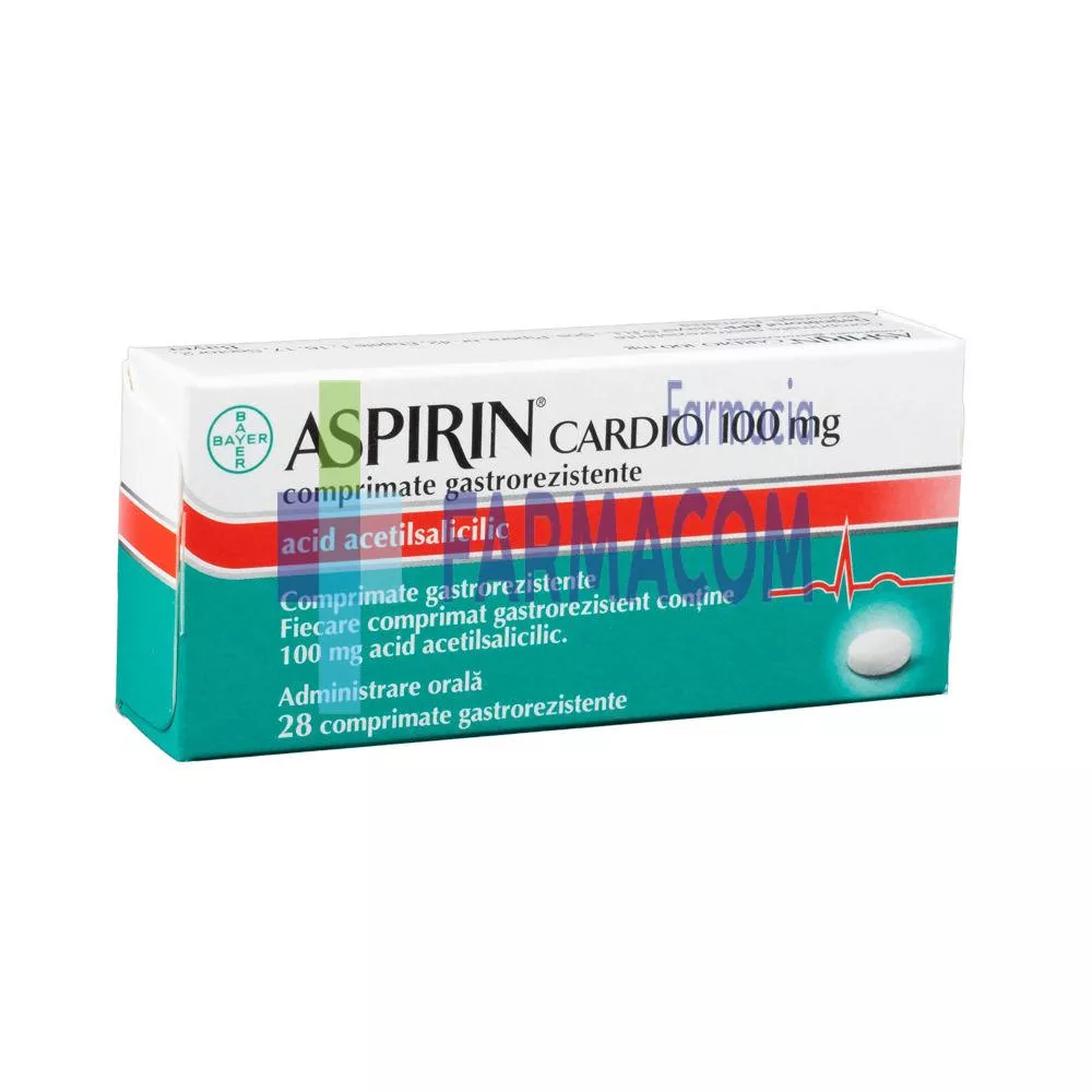 ASPIRIN CARDIO 100 MG * 28 CPR GASTROREZ, [],farmacom.ro