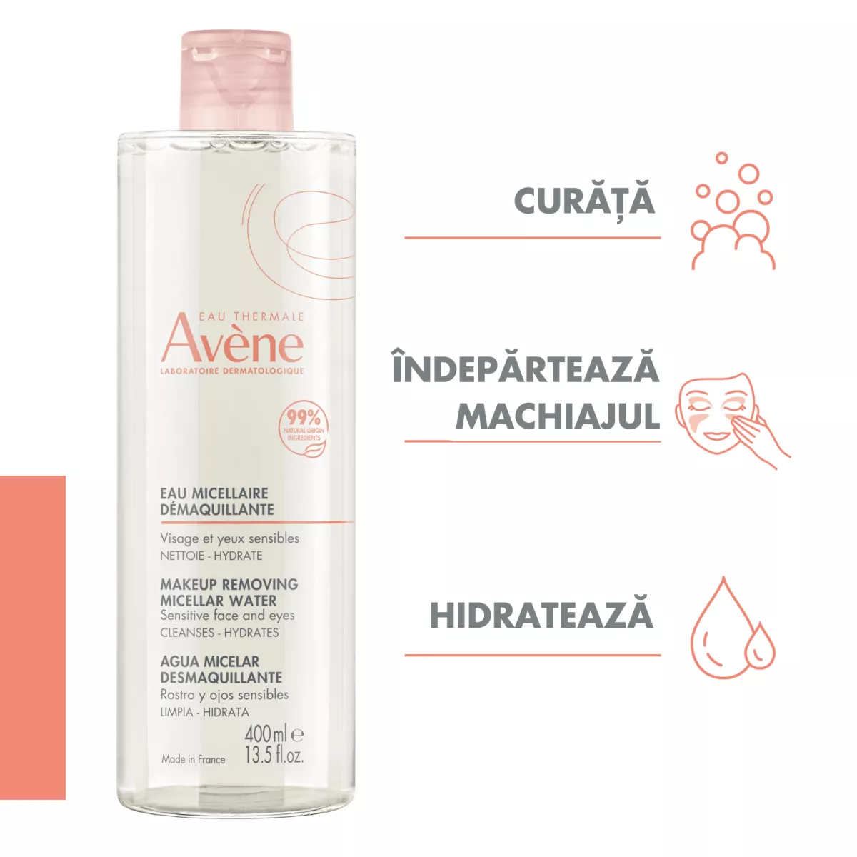 AVENE APA MICELARA DEMACHIANTA * 400 ml, [],farmacom.ro