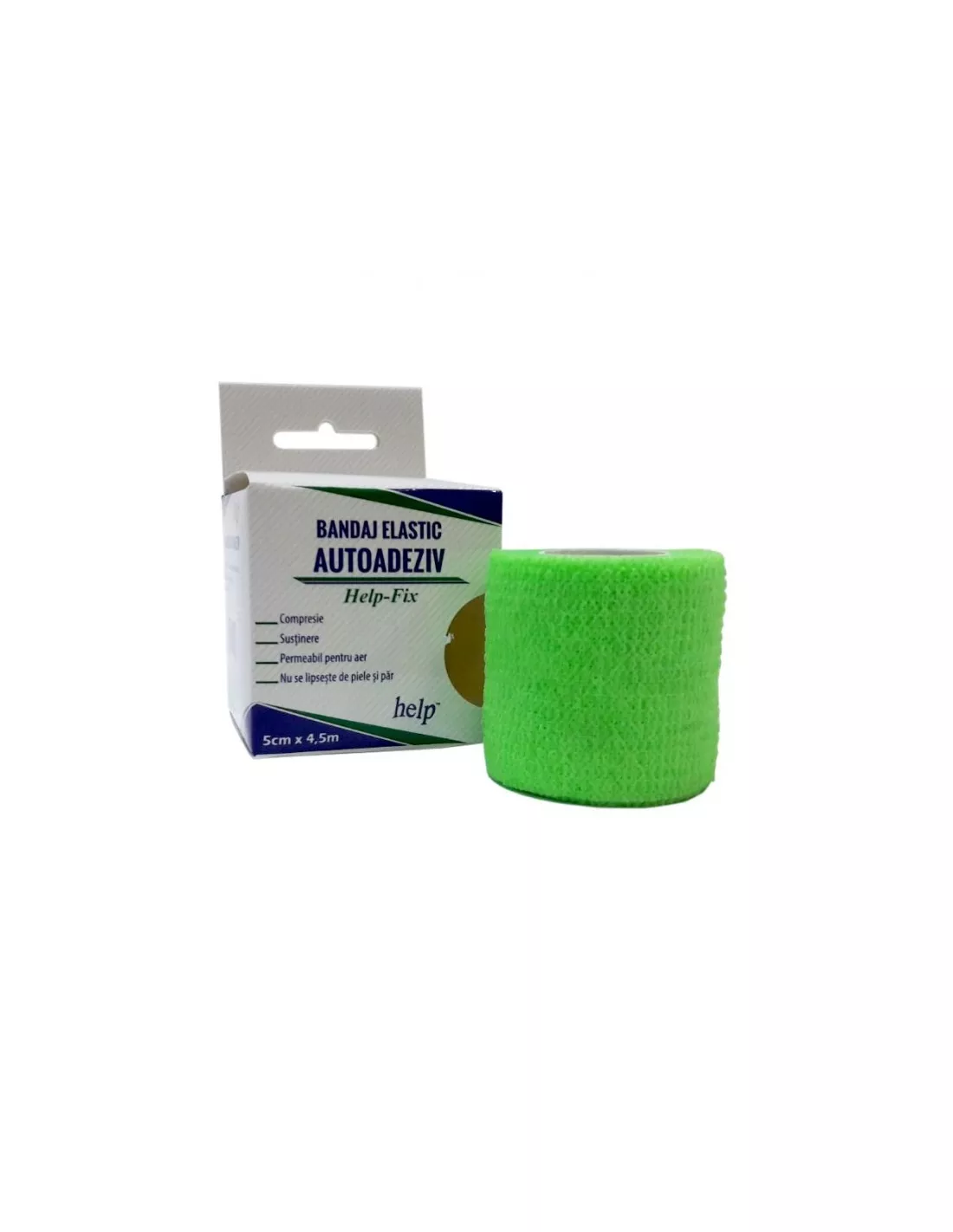 BANDAJ ELASTIC AUTOADEZIV HELP 5 CM * 4.5 M, [],farmacom.ro