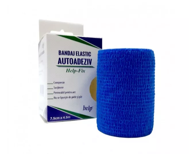 BANDAJ ELASTIC AUTOADEZIV HELP 7.5 CM * 4.5 M, [],farmacom.ro