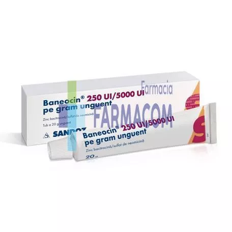 Baneocin unguent, 20 g, Sandoz, [],farmacom.ro