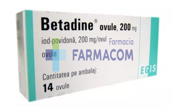 Betadine ovule, 200 mg, 14 ovule, Egis, [],farmacom.ro