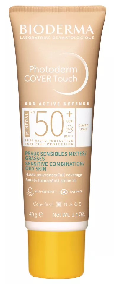 BIODERMA PHOTODERM COVER TOUCH SPF50+TEINTE CLAIRE*40ML 3424, [],farmacom.ro