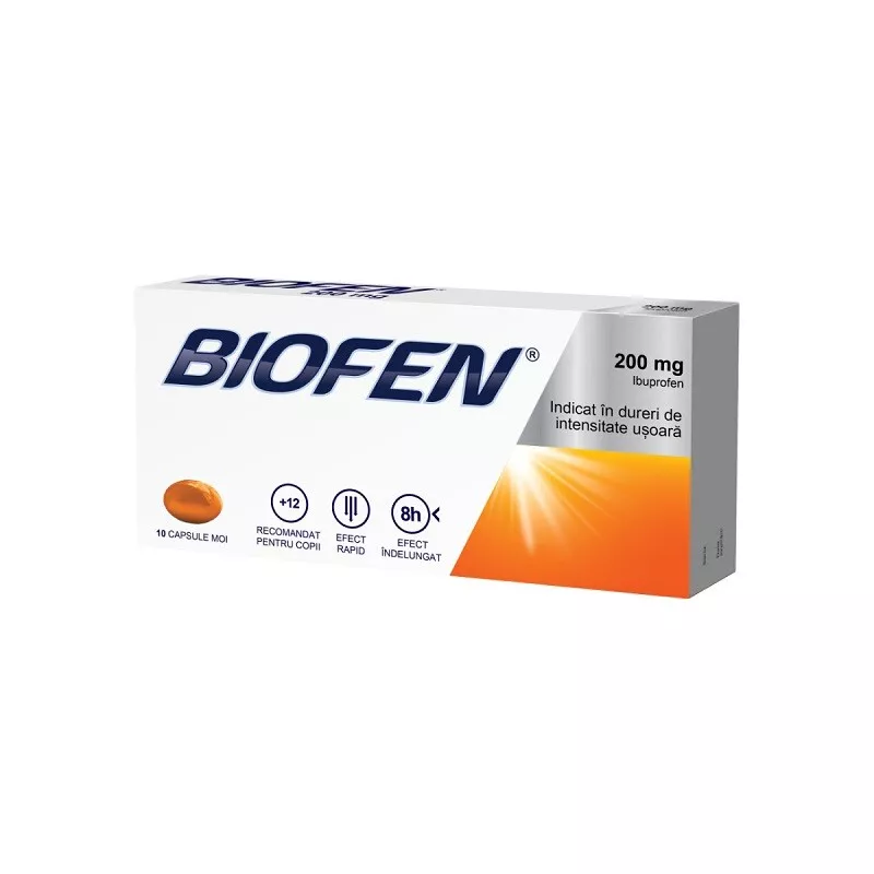 BIOFEN 200 MG * 10 CAPSULE MOI BIOFARM, [],farmacom.ro