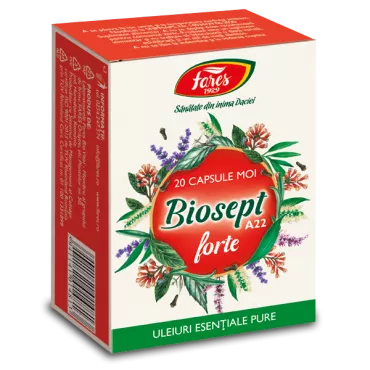 Biosept Forte A22, 20 capsule moi, Fares, [],farmacom.ro