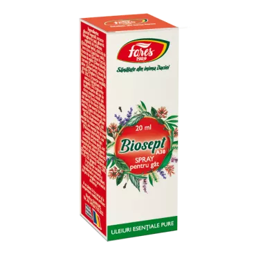 Biosept spray pentru gat A30, 20 ml, Fares, [],farmacom.ro