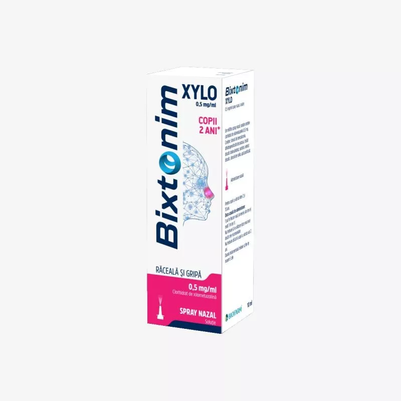 Bixtonim Xylo copii 2 ani+ spray nazal, 0.5 mg/ml, 10 ml, Biofarm, [],farmacom.ro