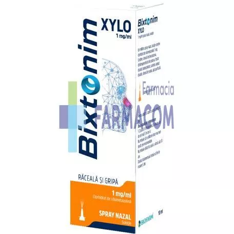 Bixtonim Xylo spray nazal adulti 0.1%, 10ml, Biofarm, [],farmacom.ro
