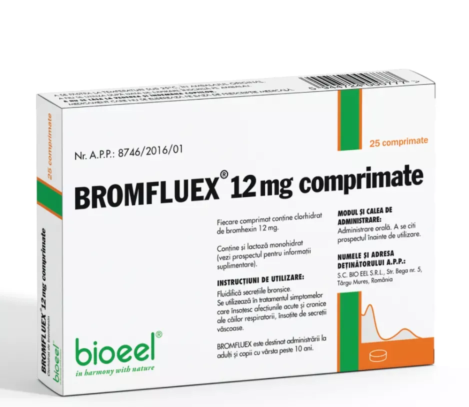 Bromfluex 12 mg, 25 comprimate, Bioeel, [],farmacom.ro