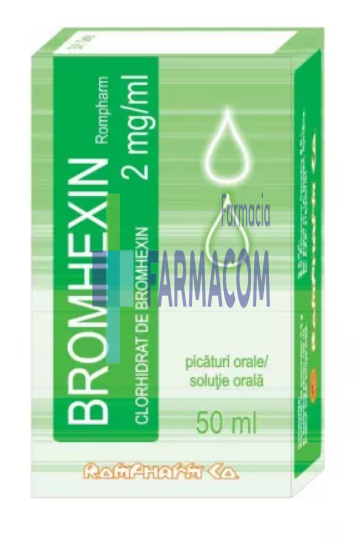 Bomhexin picaturi adulti si copii, 2mg/ml, 50 ml, Rompharm, [],farmacom.ro