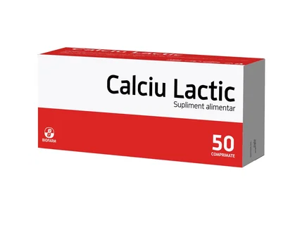 CALCIU LACTIC * 20 CPR BIOFARM, [],farmacom.ro