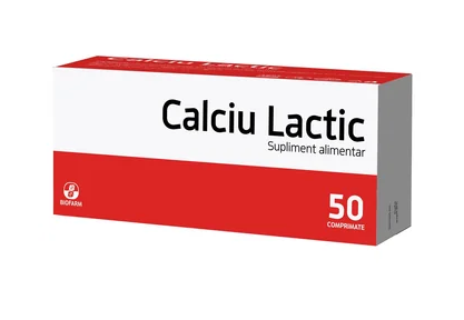 CALCIU LACTIC * 50 CPR BIOFARM, [],farmacom.ro