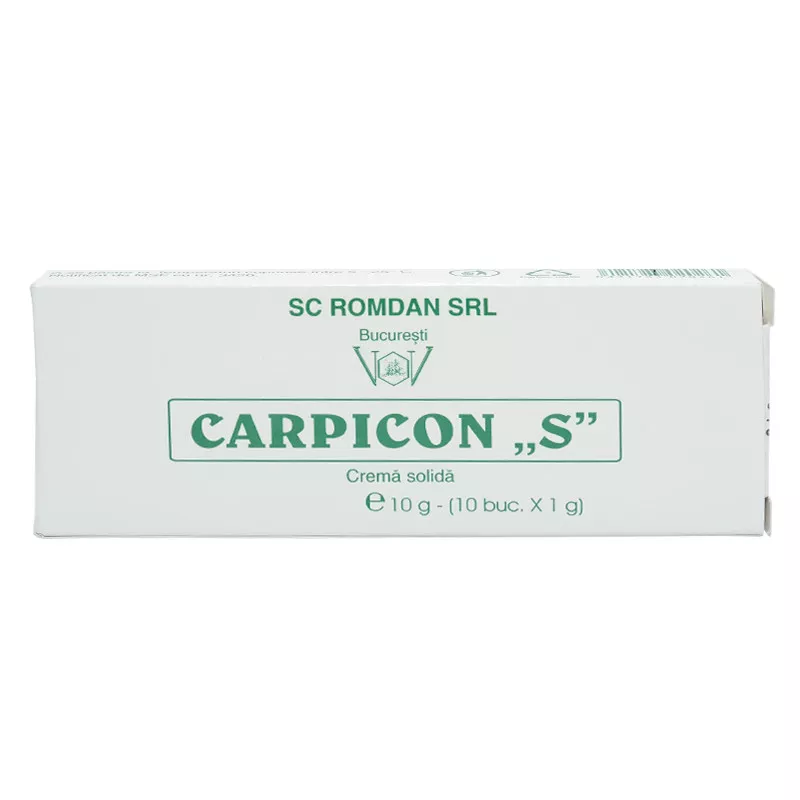 CARPICON S CREMA SOLIDA 10 G * 10 SUPOZITOARE