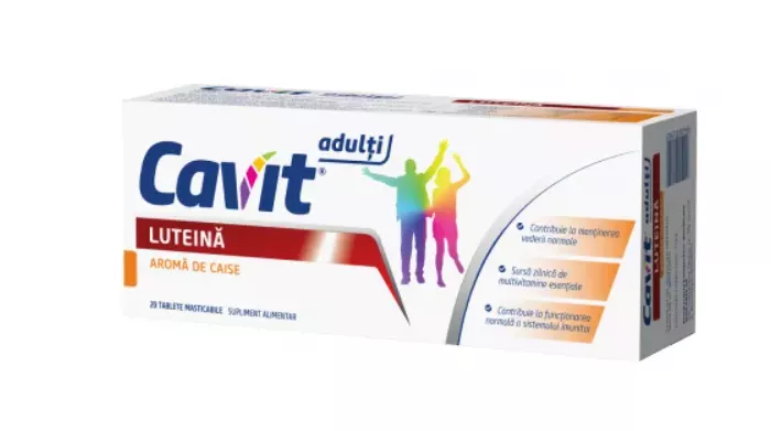 CAVIT ADULTI LUTEINA AROMA DE CAISE * 20 CPR MAST, [],farmacom.ro
