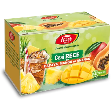 CEAI RECE CU PAPAYA, MANGO SI ANANAS * 12 PLICURI FARES, [],farmacom.ro
