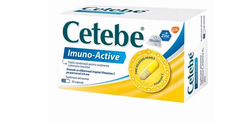 CETEBE IMUNO-ACTIVE PLUS VIT C-D3-ZN * 30 CPS ELIB PREL, [],farmacom.ro