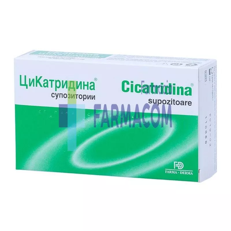 Cicatridina supozitoare, 10 bucati, Farma-Derma, [],farmacom.ro