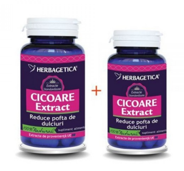 Cicoare Extract, 60 capsule + 10 capsule, Herbagetica