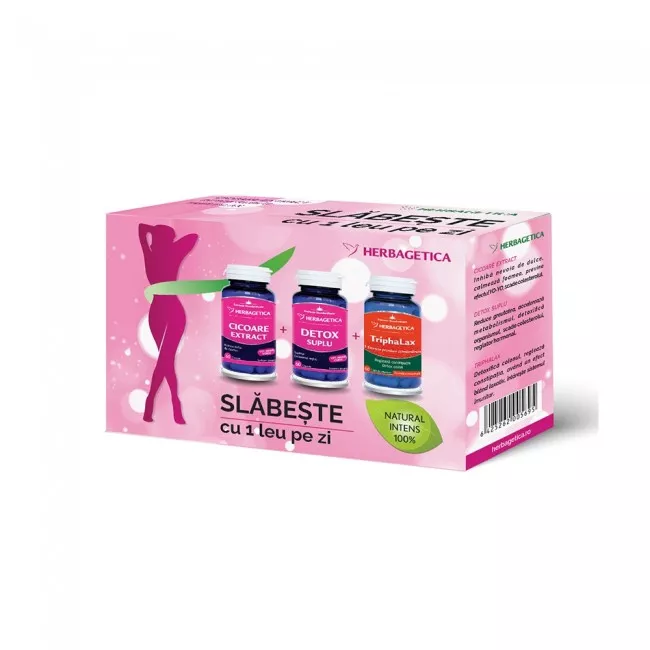 CICOARE*60CPS+DETOX SUPLU*60CPS+TRIPHALAX *60CPS HERBAGETICA, [],farmacom.ro