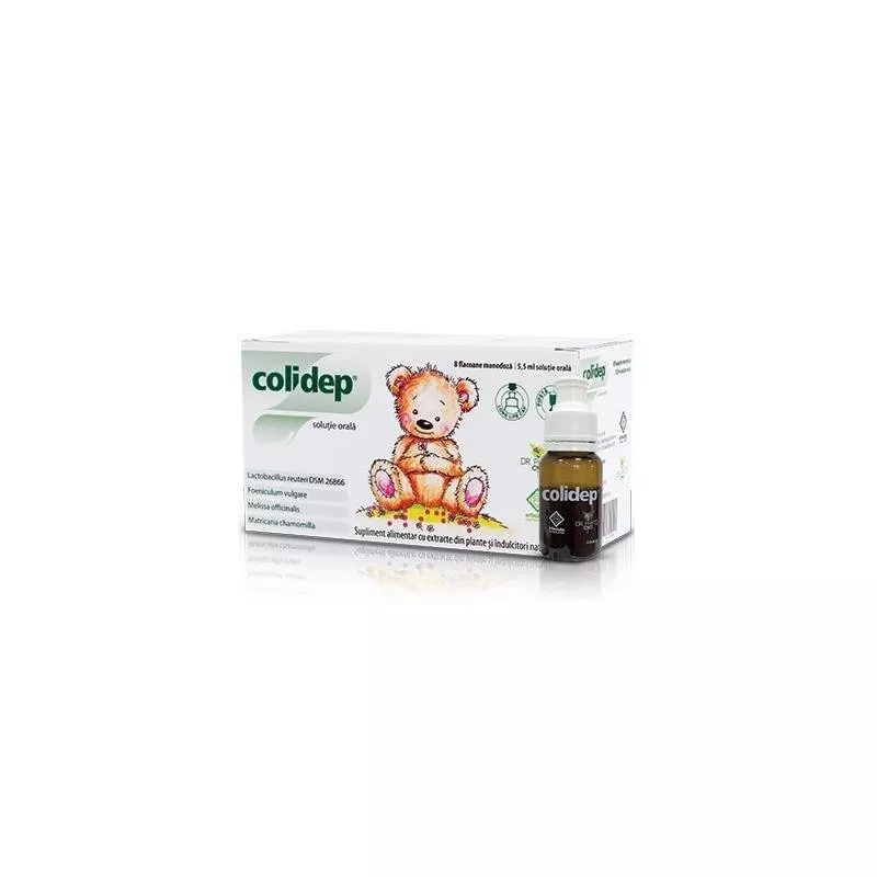 Colidep pentru colici, 8 flacoane x 5.5 ml, Dr. Phyto, [],farmacom.ro