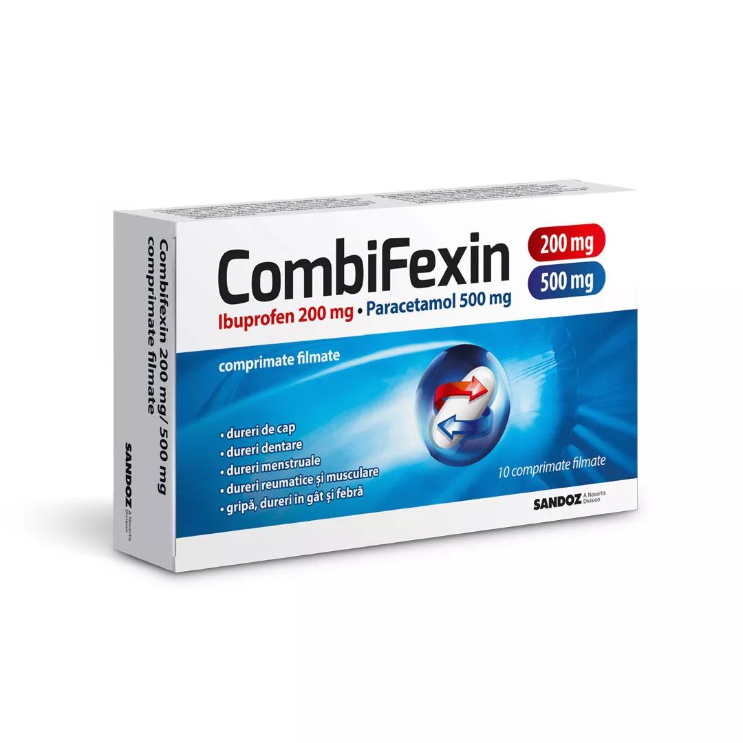 Combifexin, 200mg/500mg, 10 comprimate, Sandoz, [],farmacom.ro