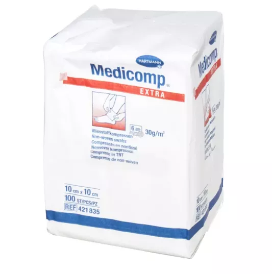 COMPRESE MEDICOMP EXTRA NESTERILE 10 * 10CM * 100 BUC 421835, [],farmacom.ro