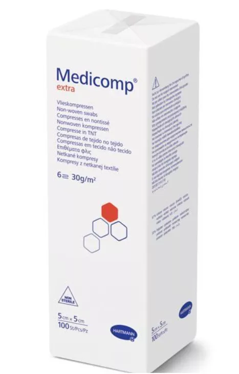 COMPRESE MEDICOMP EXTRA NESTERILE  5 * 5 CM * 100 BUC 421831, [],farmacom.ro