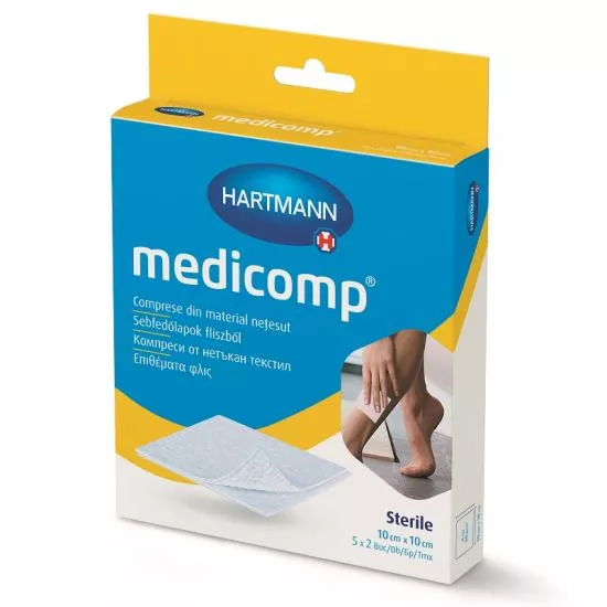 COMPRESE MEDICOMP STERILE 10 * 10 CM * 10 BUC 411063, [],farmacom.ro