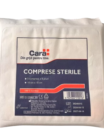 COMPRESE STERILE 10/10 * 5 bucati CARA, [],farmacom.ro