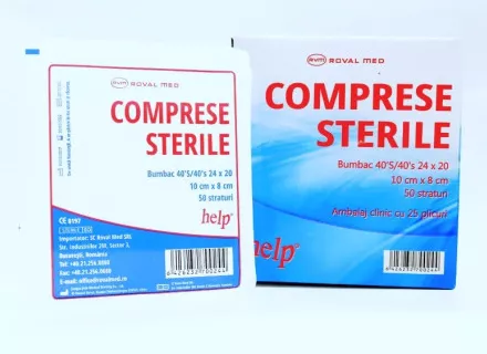 COMPRESE STERILE 10/8 * 48 ST HELP