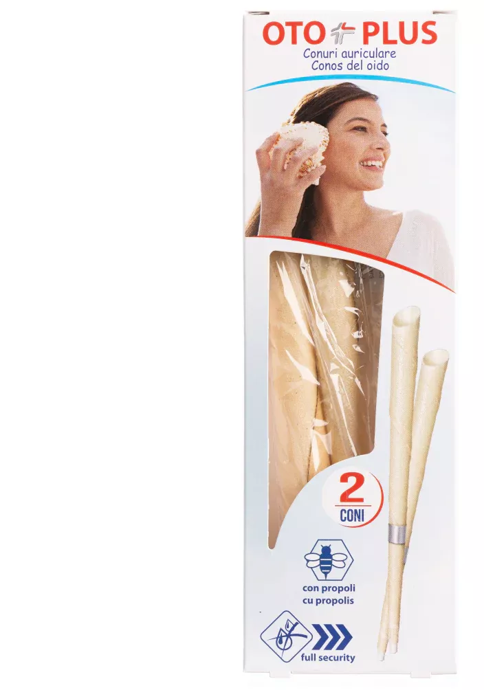 Conuri auriculare pentru adulti, 2 bucati, Otoplus, [],farmacom.ro