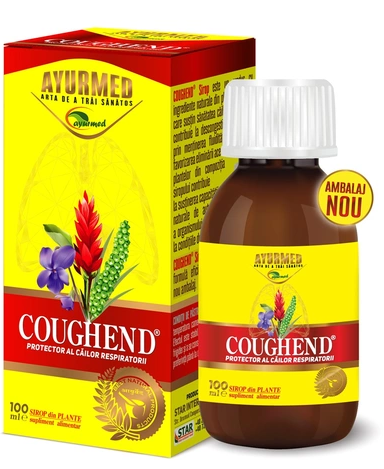 Coughend sirop fara zahar, 100 ml, Ayurmed, [],farmacom.ro