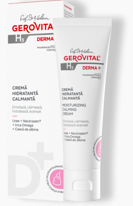 Gerovital H3 Derma, Crema hidratanta calmanta, 50 ml, [],farmacom.ro