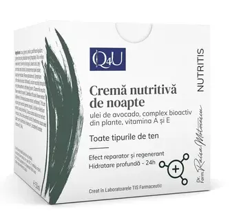 CREMA NUTRITIVA DE NOAPTE Q4U * 50 ML TIS, [],farmacom.ro