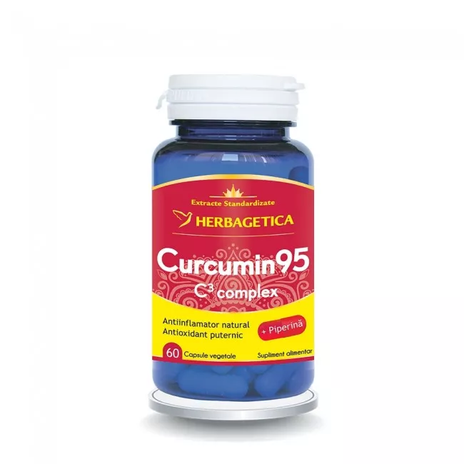 Curcumin 95 Piperine, C3 Complex, 60 capsule, Herbagetica, [],farmacom.ro