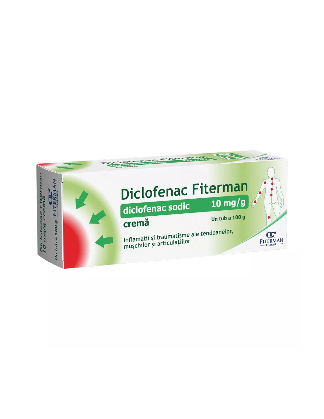 DICLOFENAC 10 MG/G CREMA * 100 G, FITERMAN PHARMA, [],farmacom.ro