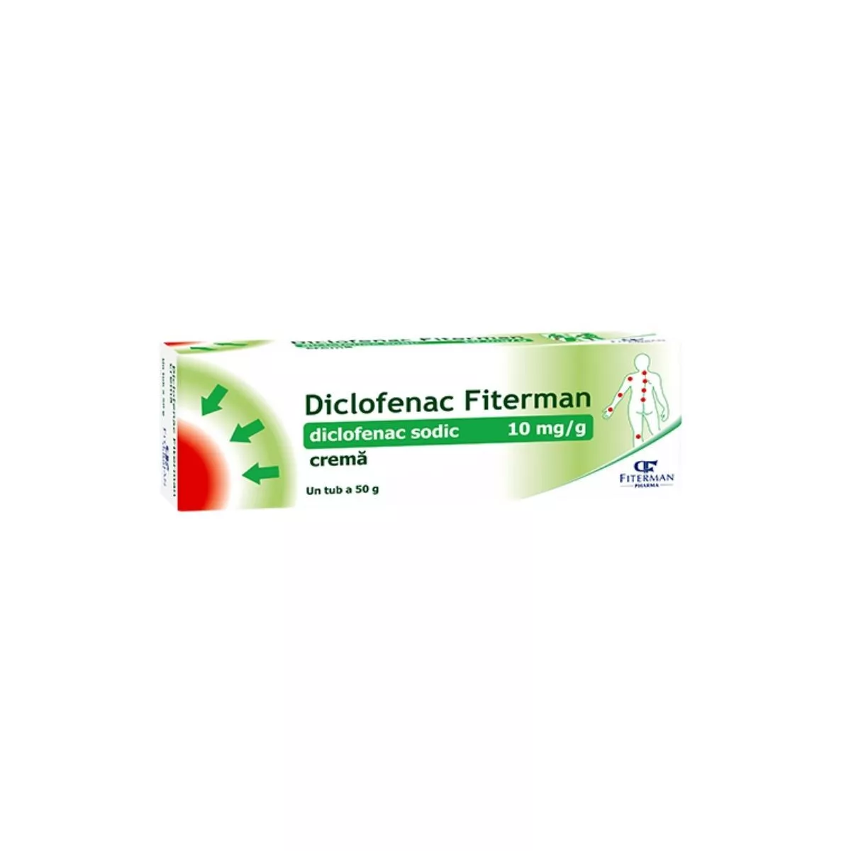 Diclofenac crema 1%, 50 g, Fiterman, [],farmacom.ro