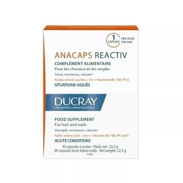 DUCRAY ANACAPS REACTIV 30CAPS, [],farmacom.ro
