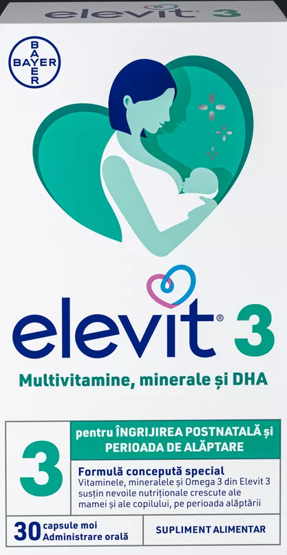 Elevit 3, 30 comprimate, Bayer, [],farmacom.ro