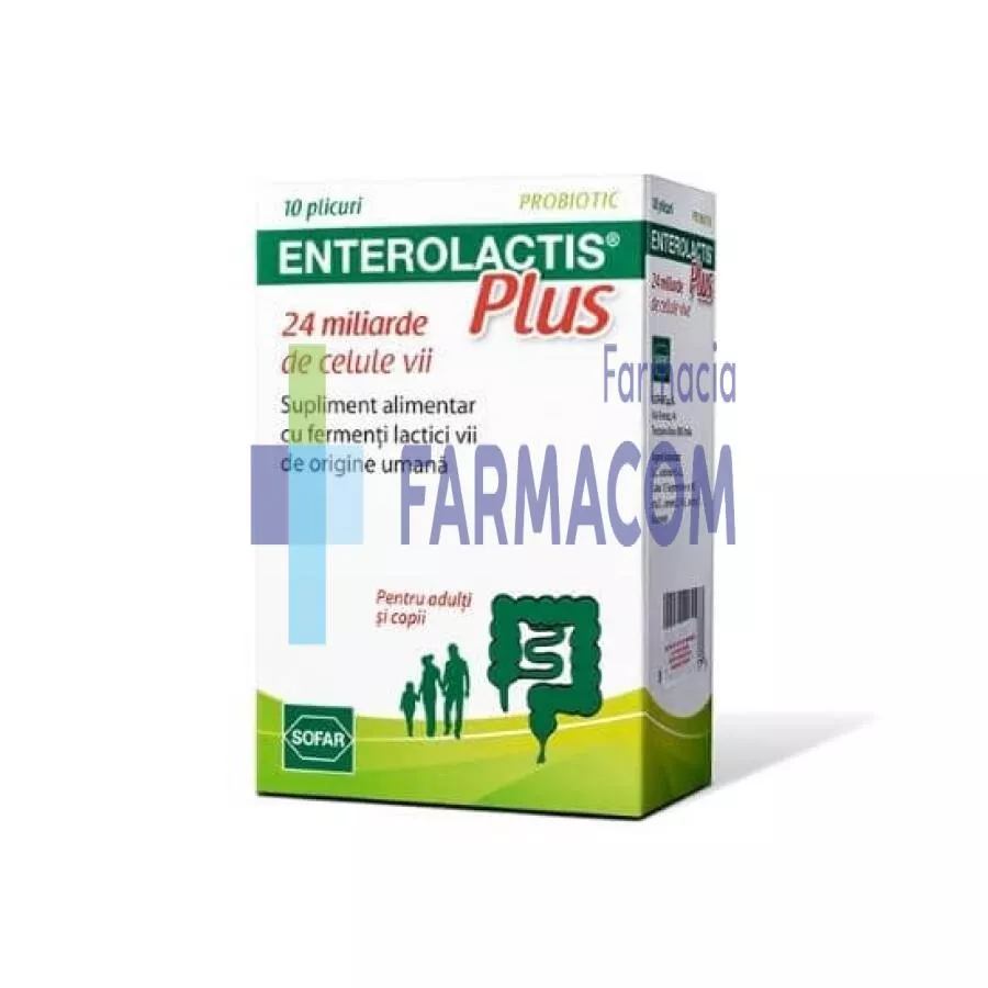 ENTEROLACTIS PLUS * 10 PLIC, [],farmacom.ro