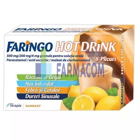FARINGO HOT DRINK * 8 PL TERAPIA, [],farmacom.ro