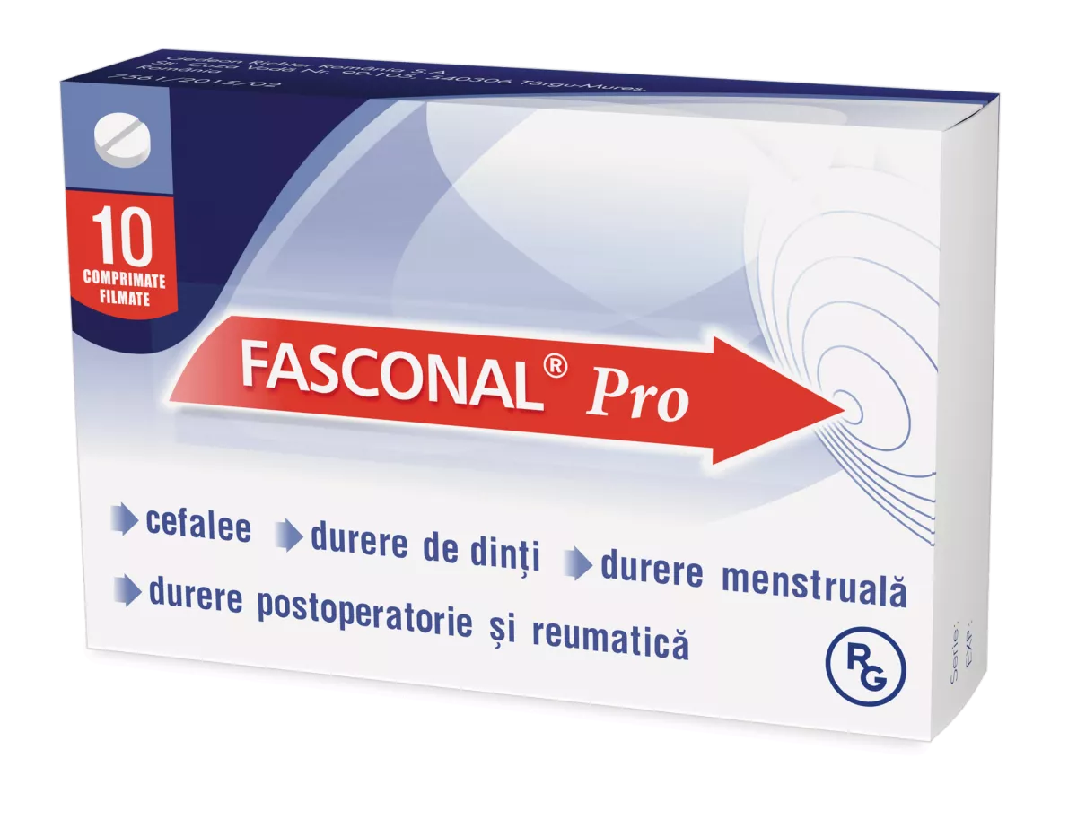 FASCONAL PRO * 10 COMPRIMATE FILMATE, [],farmacom.ro