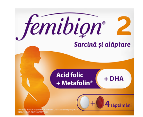 Femibion 2 Sarcina si Alaptare, 28 comprimate + 28 capsule, [],farmacom.ro