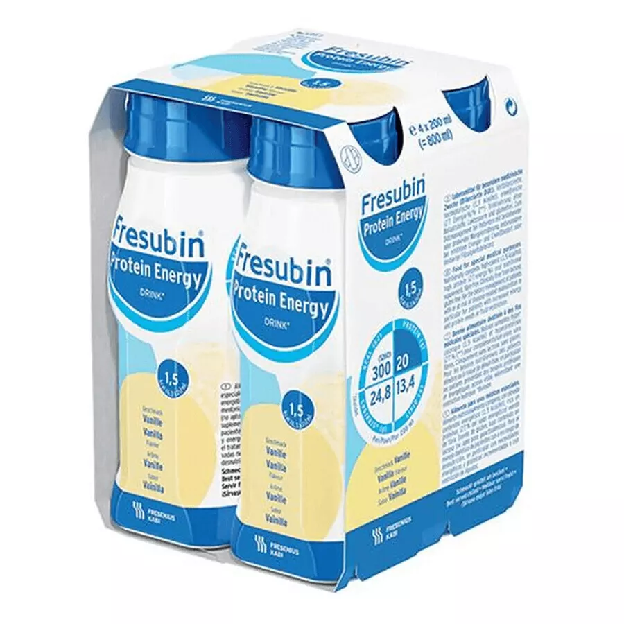 FRESUBIN PROTEIN ENERGY DRINK VANILIE * 4 FLACOANE/200 ML, [],farmacom.ro
