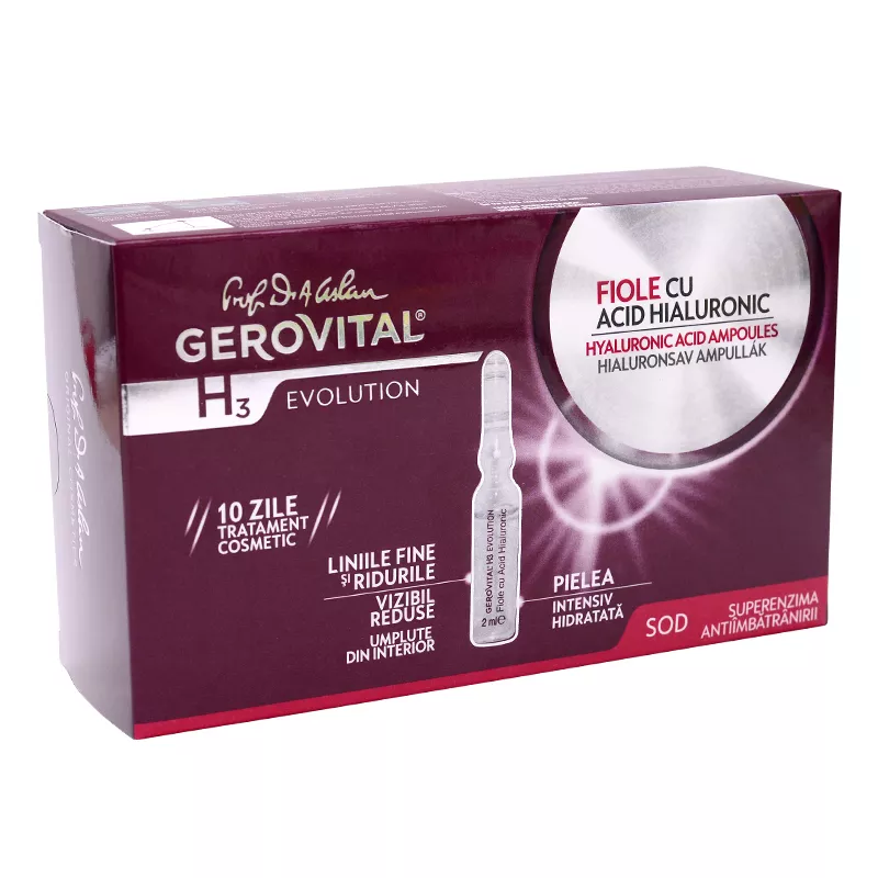 GEROVITAL H3 EVOLUTION FIOLE ACID HIALURONIC, 10 FIOLE 2290