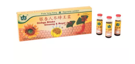 Ginkgo Biloba & Ginseng Royal Jelly, 10 fiole x 10 ml, [],farmacom.ro