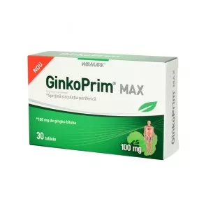 GINKO PRIM MAX 120MG 30COMPR, [],farmacom.ro